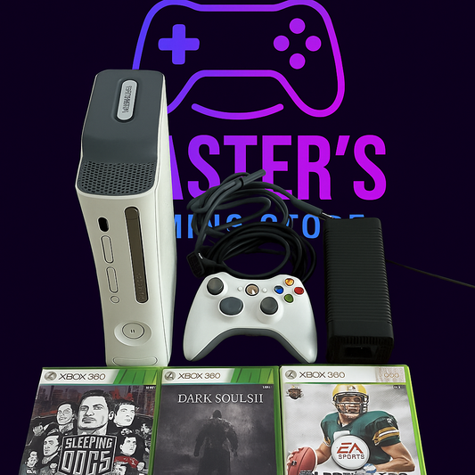 Xbox 360 White 60GB Console Bundle – HDMI | Wireless Controller | 3 Games Included